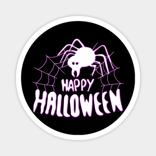 Happy Halloween Spider web green Magnet